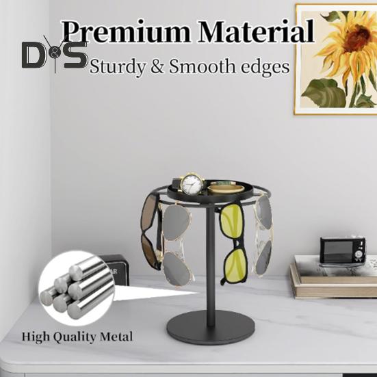 Вращающаяся на 360 градусов подставка для очков, органайзер для солнцезащитных очков, высокоустойчивая многоцелевая вращающаяся стойка для солнцезащитных очков