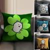 JJokes BearR Cartoon Cushion Cover Natural Linen Organic Fabric DoubleSided Printing Sofa Home Decor Gift Pillow Case