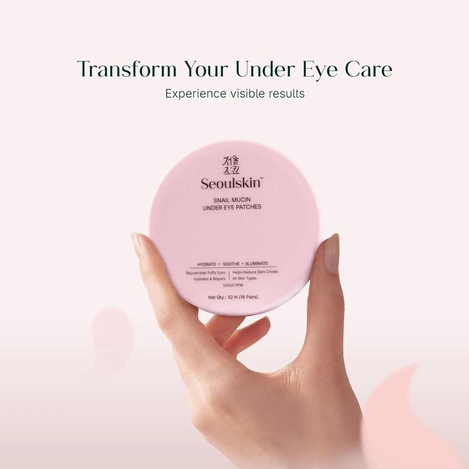 SeoulSkin Snail Mucin Under Eye Serum Patches Puffy Eyes, Hydrates ,Repairs 32pc