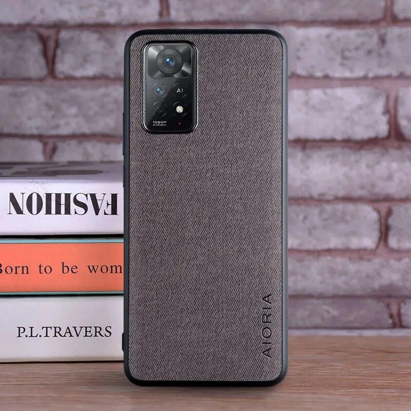 Чехол для Xiaomi Redmi Note 11 Pro Plus 11S 4G 5G Coque, роскошный текстильный кожаный чехол для телефона redmi note 11 pro, чехол Funda