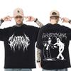 Ghostemane Double Sided Print T-shirt Men Women 100% Cotton Fashion Hip Hop Metal Gothic Rock T Shirt Oversized Loose Streetwear