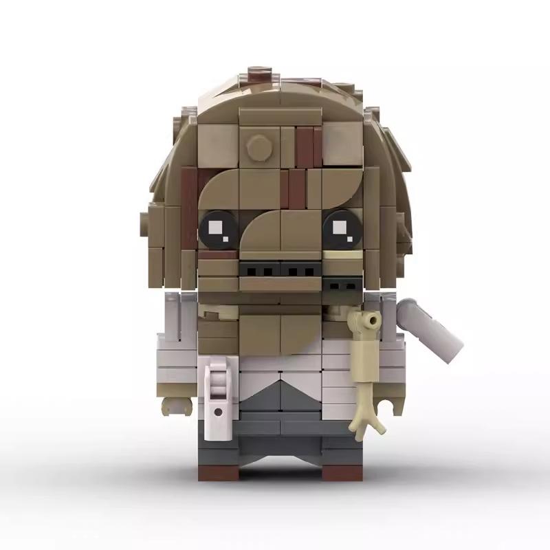 Building Blocks Scarecrow Square Head Boy Creative Assembly Building Model Gift Small Particle Toy For Men