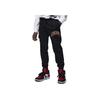 Plaid Logo Print Cuffed Casual Knit Sports Pants Kids Bottoms Black FD9361-010