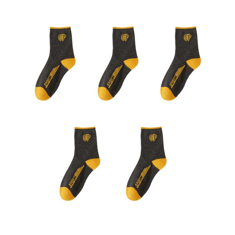 Модные корейские мужские спортивные носки средней длины, впитывающие пот, для осени и зимы