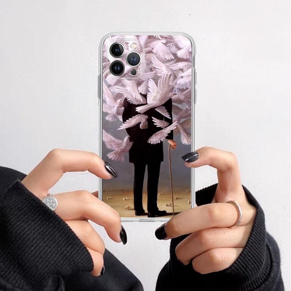Чехол для телефона Рене Магритта Для iPhone 15 14 11 12 13 Mini Pro XS Max Чехол 6 7 8 Plus X XR SE 2020 Funda Shell