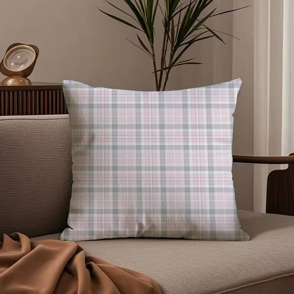 Art Pink plaid Pillow Case null