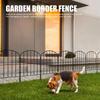 Decorative Garden Fence Easy Assembly Arched Ground Stakes Metal Dog Border Fence for Yard Patio Outdoor