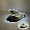 Performance New  Stage Navy Capglowing Hatstageperformancepilot'S Hat White Sailor Navy Cap For Led Role-Playing