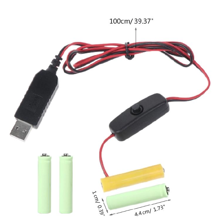 USB-адаптер питания на 6 В с заглушкой вместо батарей, заменяет 4 батарейки AAA