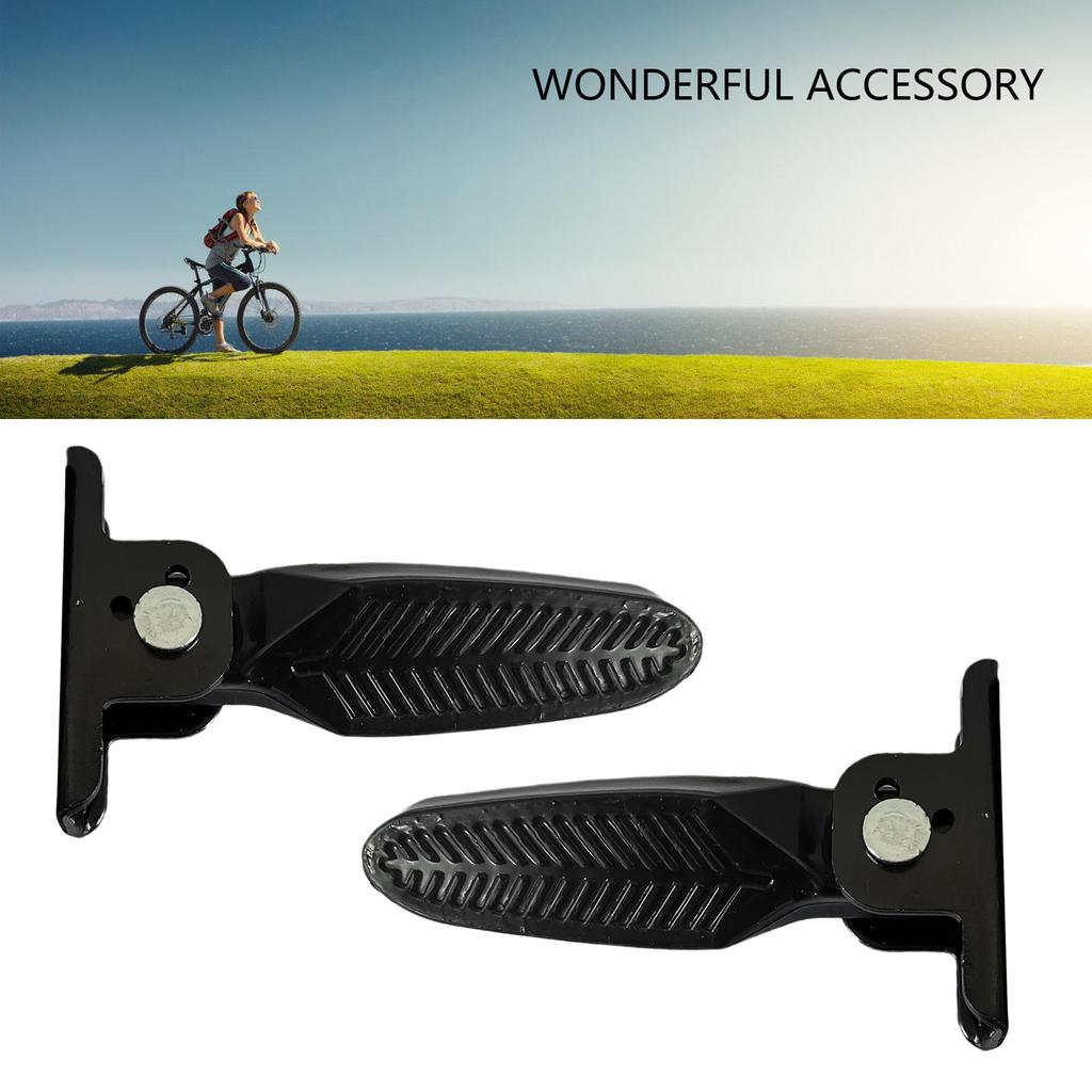 1 Pair Electric Bicycles Rear Pedals Folding Rear Seats Footrest Pedals Cycling Accessories for Electric Bikes Bicycles