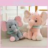 Cute Elephant Plush Toy With Pp Cotton Filling Soft Short Fur For Girls Gift