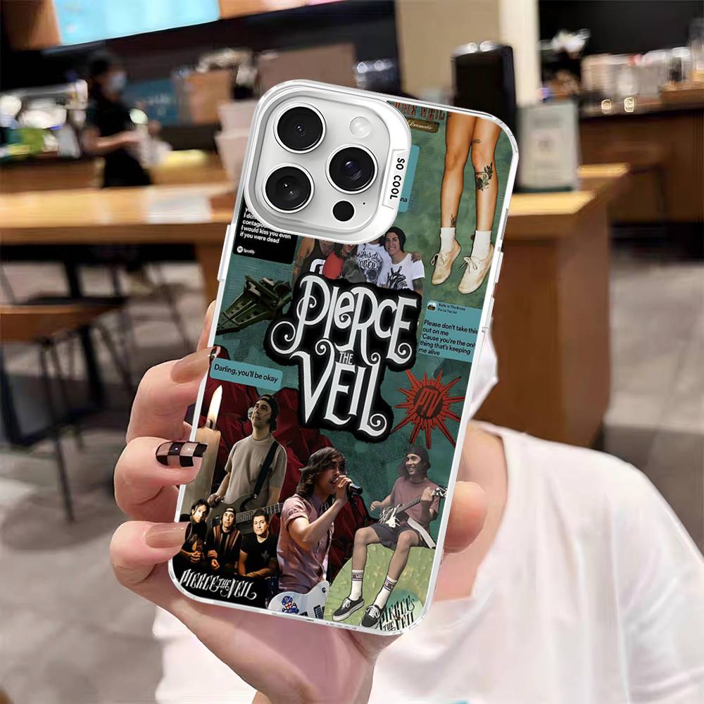 Классическая Band P-Pierce T-The V-Veil Чехол для телефона Для iPhone 16 15 14 13 12 11 17 Pro MAX Plus Pro Матовый Ударопрочный Чехол