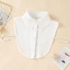 Women's White Fashionable Embroidered Collar, Chiffon Fake Collar, Small Grass, with Sweater, Base Shirt, Versatile, Detachable