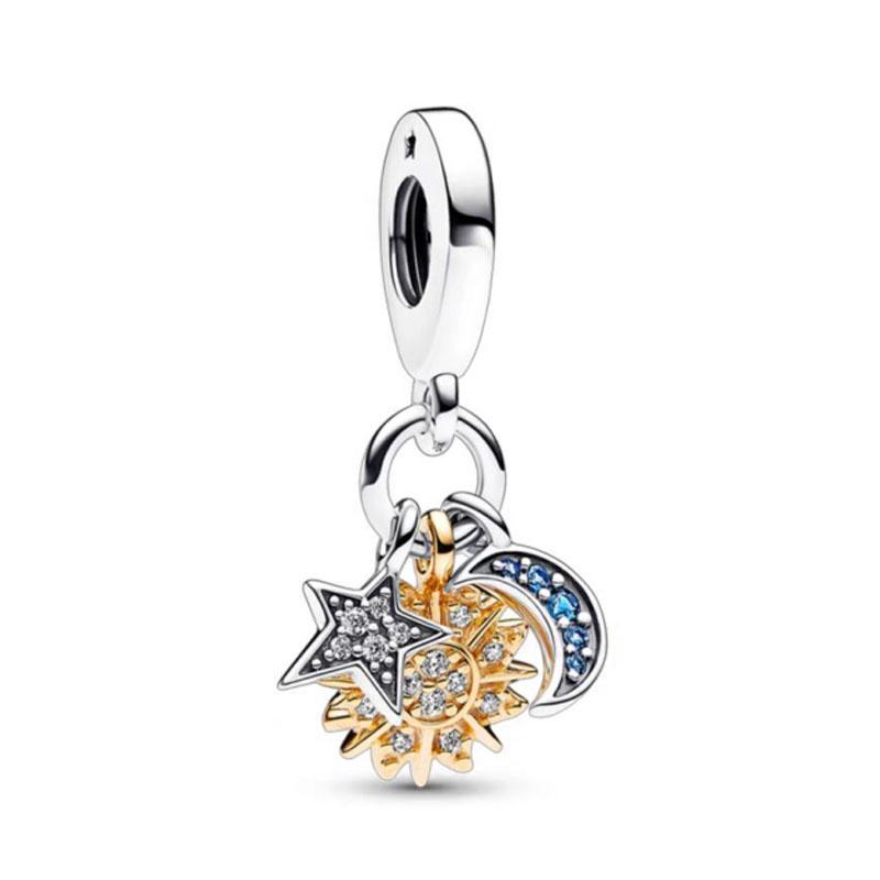 Медь, Лапа собаки, Крест, Форма сердца, Подвеска-бусина с бантом, Подходит для европейского оригинального браслета «Сделай сам», Изысканные украшения