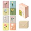 Walgadax Message Card 40p + Envelope 20p, The Flower, 1 Set