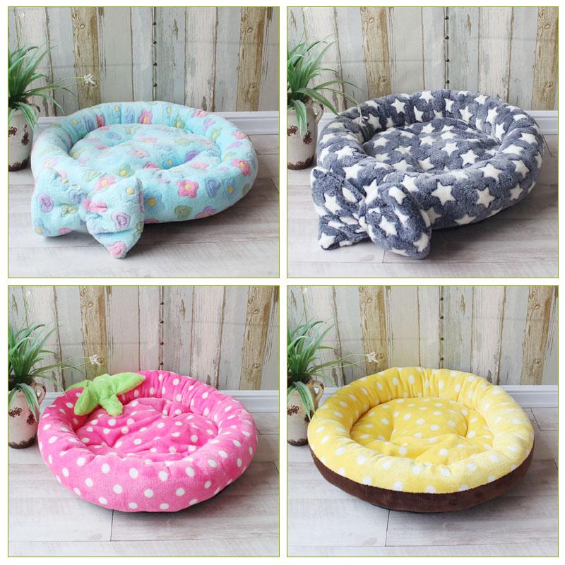 Питомник для домашних животных, мягкий круглый шезлонг для домашних животных для маленьких и средних собак, спальная подушка, теплое кошачье гнездо, корзина для щенка, плюшевый диван для чихуахуа