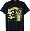 Autistic Raccoon Vintage Rainbow Be In Awe Of Meme Unisex T-Shirt