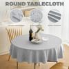 Textured Round Tablecloth Waterproof Spill-Proof Wipeable Table Cover Wrinkle Free Circle Dining For Birthday Farmhouse Party