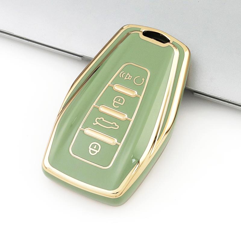 Мода TPU Чехол Брелок Защищенная Сумка для Аксессуаров Чехол-Крышка для Пульта Автомобильного Ключа для Geely Coolray 2024 X6 Emgrand Global Hawk GX7