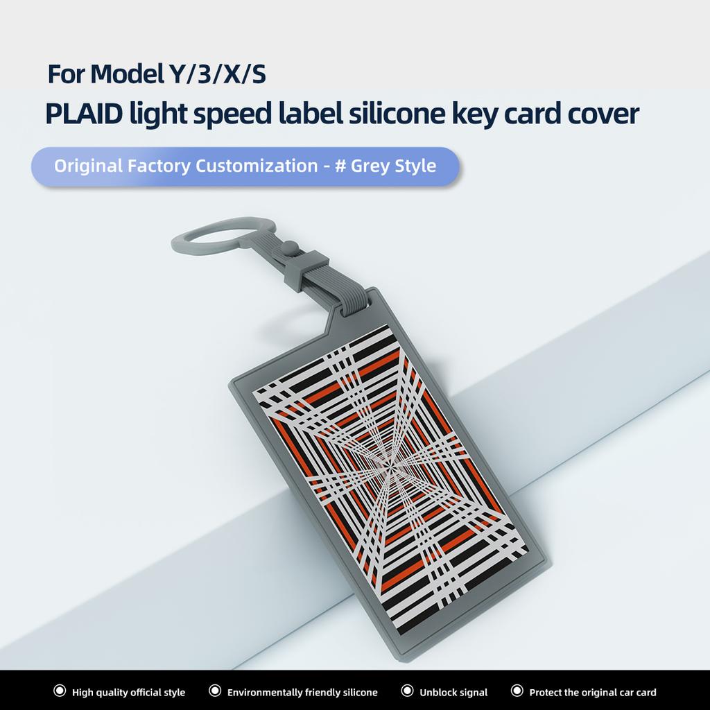 Держатель для ключ-карты для Tesla Model 3 Y X S Защитная крышка для ключ-карты автомобиля PLAID Этикетка «Скорость света» Силикон