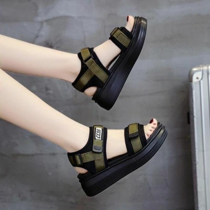 Модные трендовые спортивные сандалии 2024 лето новинка универсальные дышащие толстая подошва танкетка пляжные женские сандалии Zapatillas De Deporte