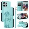 For Motorola Moto G56 5G Leather Wallet Case with Strap Dandelion Imprint Phone Stand Cover