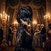 Gothic Style Black Feather Mask Bird Mouth Cosplay Mask Makeup Accessory Crow Mask  Cosplay Props