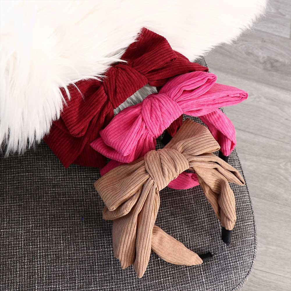 Large Bowtie Headband Wide Wash Face Hairband Gifts Bowtie Hair Hoop Ladies