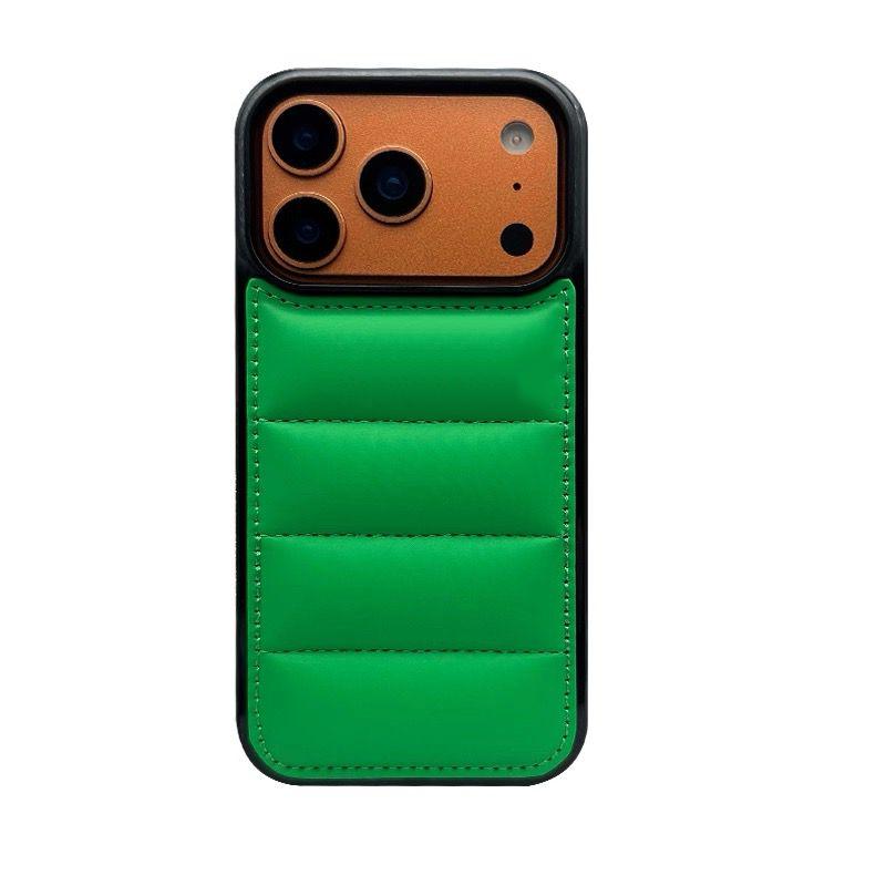 Роскошный пуховик Пуховик Чехол для телефона для iPhone 17 Air 15 16 14 Plus 13 12 11 17 Pro Max Мягкая ткань Силикон Конфетное покрытие Funda