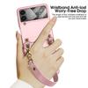 Ультратонкий матовый чехол-сумочка с ремешком на запястье для Samsung Galaxy Z Flip 3, противоударный чехол с небольшой стеклянной пленкой для Flip3