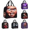 Horror Killer Chucky Insulated Lunch Bag for Camping Travel Child's Play Movie Leakproof Thermal Cooler Bento Box Women Children