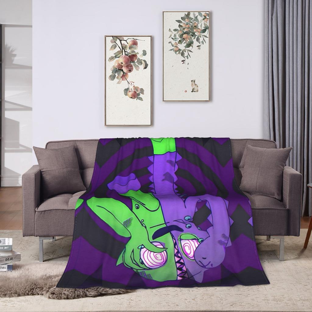 Soft Warm Blanket Camping Garten of Banban Horror Game Throw Blanket Flannel Bedspread For Couch Chair Sofa Bed Sofa Bed Cover