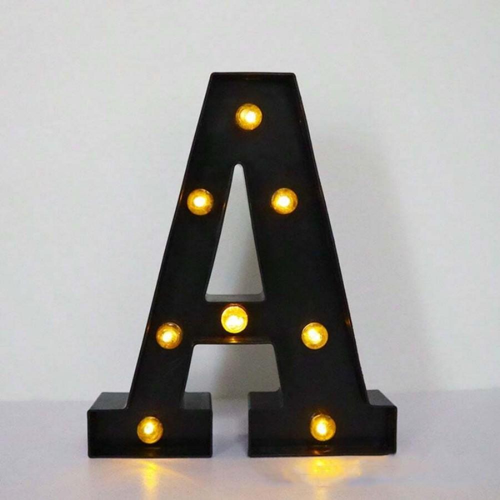 1PC 21.8cm LED Letter Light Luminous Letter and Number Night Light Suitable for Home Bar Wedding Birthday Party Decoration