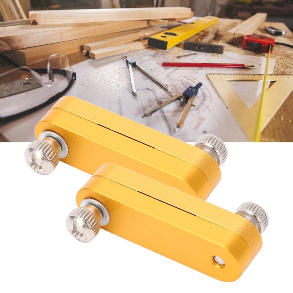 2 PCS Aluminum Alloy Ruler Limit Block Woodworking Marking and Measuring