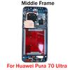 Оригинал Для Huawei P20 P30 P40 P50 P50E P60 P70 Pro Plus Ultra Art Средняя Рамка Корпуса Передняя Рамка LCD Защитная Крышка С Боковой Кнопкой