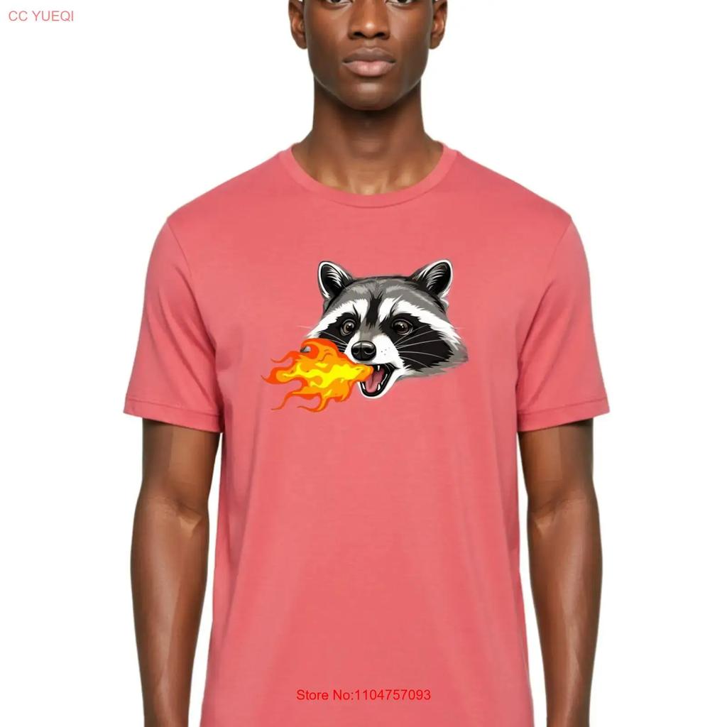 Raccoon Breathing Fire 1 Unisexs T Shirt 100 Cotton Casual Summer Wear Vintage Soft Versatile Unisex Comfortable Stylish