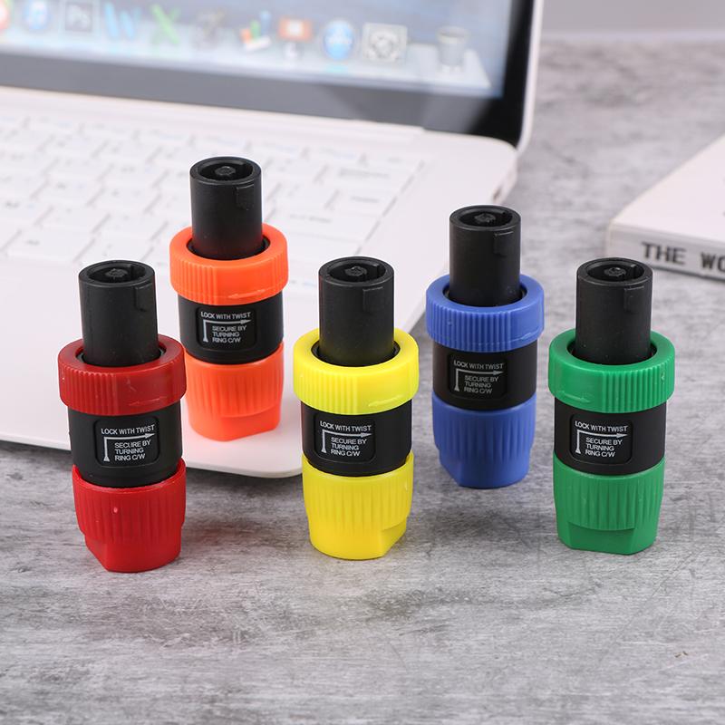 1Pcs Nl4Fc 4Pins Professional Speakon Male Plug Compatible Audio Speaker Audio Amplifier Cable Connector Professional Plug