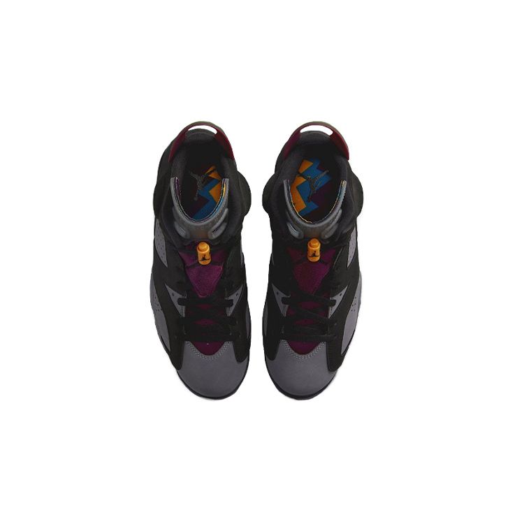 Кроссовки Air Jordan 6 Retro GS Bordeaux Kids Черные Светло-Графитовые Темно-Серые 384665-063