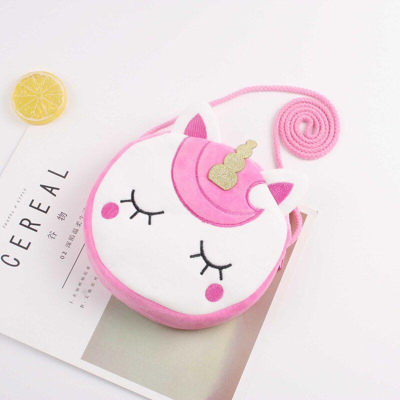 Мягкий вельветовый кошелек-единорог на одном ремешке, идеально подходящий для путешествий и активного отдыха