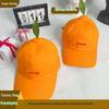 Unisex Designer Orange Duckbill Cap with Cute Letter Embroidery - Stylish Sun Hat for a Slimmer Look