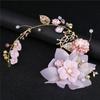 Hair Jewelry  Headpiece Crown Purple Flower Tiara  Pearl Hair Band  Bride Headwear  Headdress