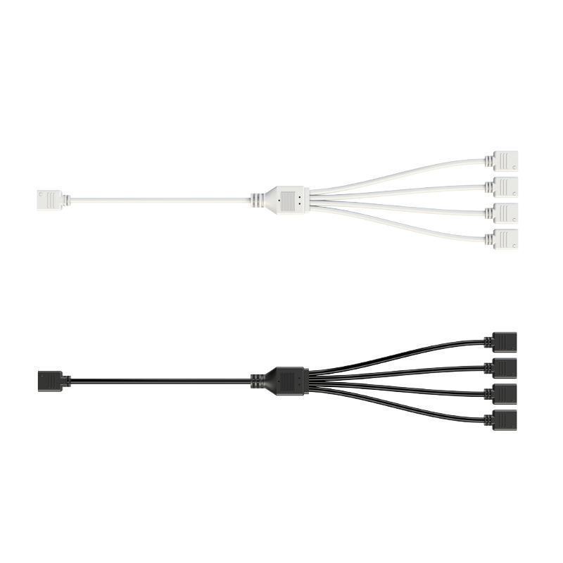 5V Computer Fan Extension Adapter, 3-Pin Motherboard Splitter, 1-to-2/3-to-4 AGB Hub