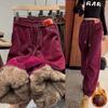 Warm Women Winter Plush Thicken Warm Pants Loose Leggings Casual Sports Pants Sweatpants Women's Joggers