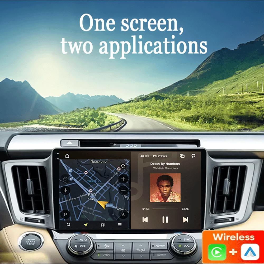 Android 14 для Toyota RAV4 RAV 4 2012-2018 автомобильный радиоприемник мультимедиа видеоплеер год QLED DSP GPS SIM 4G навигация аудио 2din