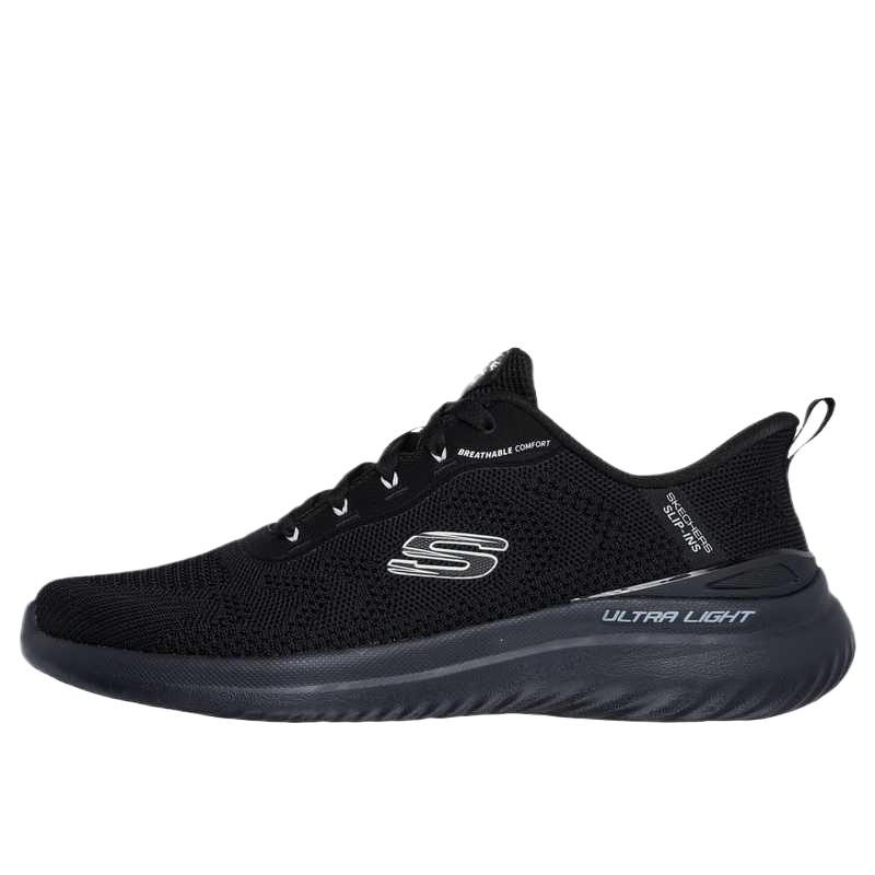 Skechers Bounder 2.0 Almir Удобные Модные Простые Универсальные Популярные Низкие Повседневные Кроссовки Мужские Черный 233031-BBK