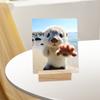 Card Base Wooden Card Holder High Strength Smooth Edge Burr-Free Postcard Business Card Holder Bracket