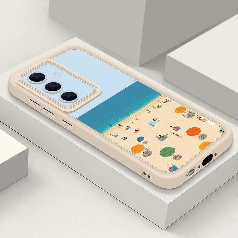 Чехол с принтом «Пляж и побережье» для Samsung A57 A37 A27 A17 S26 Ultra S25 FE A56 A36 A26 A16 A55 A35 A25 A15 A54 5G S21 S22 S23 S24 Plus Ударопрочный чехол