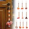 Thanksgiving Wooden Tassel Beads Garland Pendant Ornament Thanksgiving Fall Home Tiered Tray Decoration DIY Craft Party Supplies