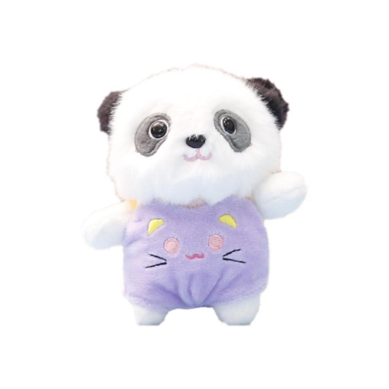 Keychain Cute Panda Cartoon Girl Backpack Decoration Hanging Plush Gift Doll