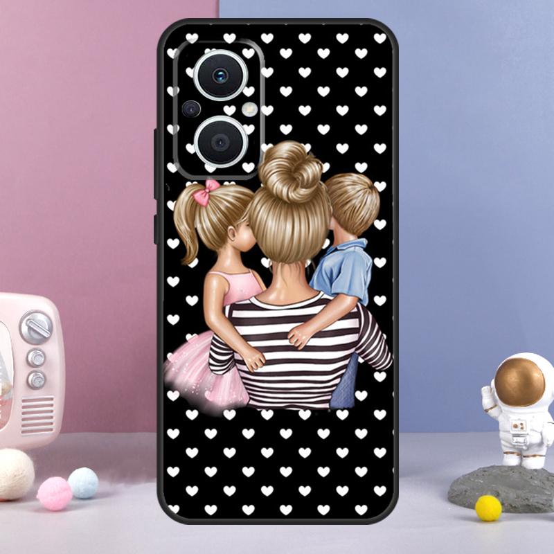 Красивый чехол Мама Дочь Сын для OPPO Reno 11 F 12F 13F 14F 10 12 13 14 Pro 7 8 Lite OPPO Find X9 X6 X5 X8 Pro